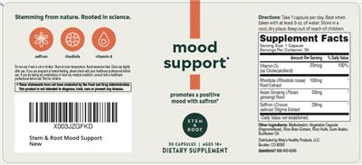 Mood Support label