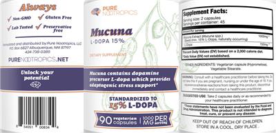 Mucuna 1000 mg label
