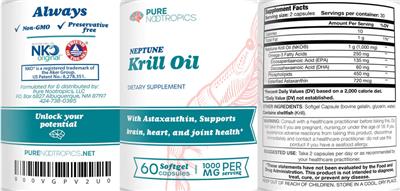 Neptune Krill Oil 1000 mg label
