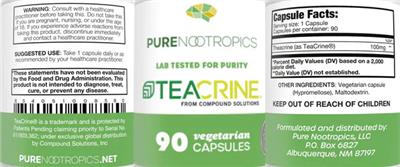 Teacrine label
