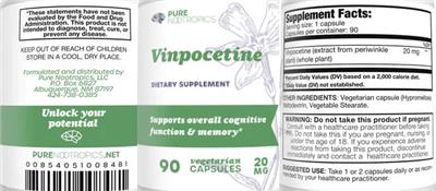 Vinpocetine 20 mg label