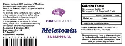 Melatonin label