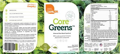 Core Greens Spearmint Flavored label