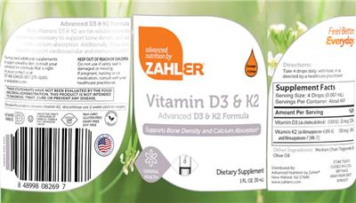 Vitamin D3 & K2 label