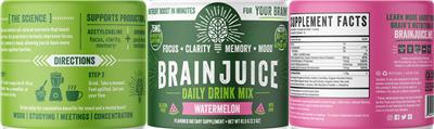 BrainJuice Daily Drink Mix Watermelon label