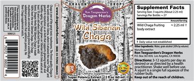 Wild Siberian Chaga label