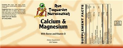 Calcium & Magnesium label