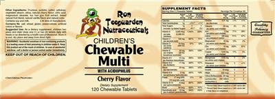 Children's Chewable Multi Cherry Flavor label
