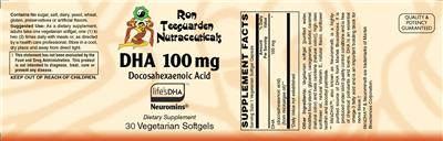 DHA 100 mg label