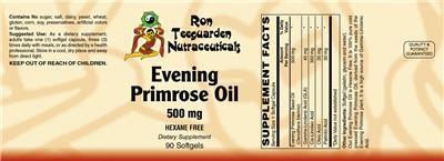 Evening Primrose Oil 500 mg label