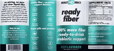 Ready Fiber Unflavored label