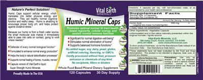 Humic Mineral Caps label