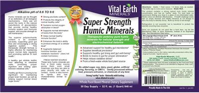 Super Strength Humic Minerals label