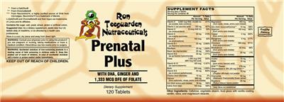 Prenatal Plus label