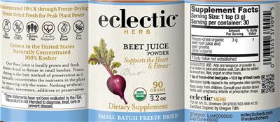 Beet Juice label