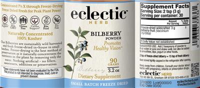 Bilberry label