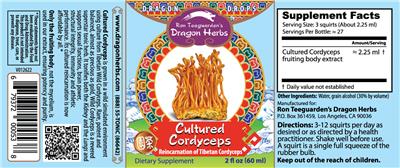 Cultured Cordyceps label