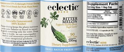 Bitter Melon 200 mg label