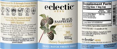 Black Raspberry 300 mg label