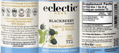 Blackberry Powder label