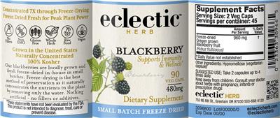 Blackberry 480 mg label