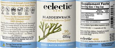 Bladderwrack 600 mg label