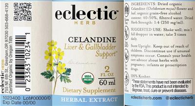 Celandine Grain-Free Alcohol label