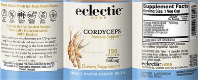 Cordyceps 560 mg label