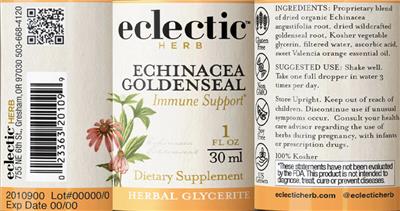 Echinacea Goldenseal label