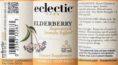 Elderberry label