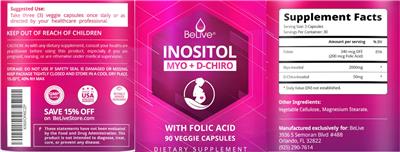 Inositol Myo + D-Chiro label