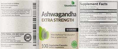Ashwagandha label