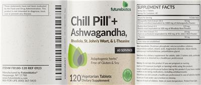 Chill Pill + Ashwagandha label