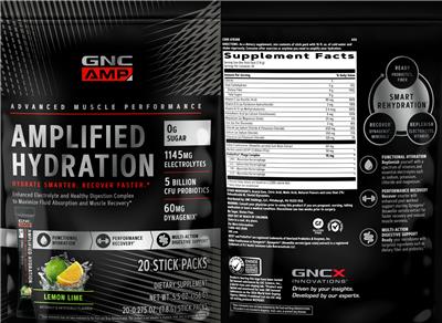 Amplified Hydration Lemon Lime label
