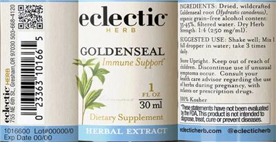 Goldenseal label