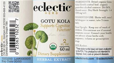 Gotu Kola label