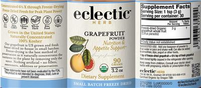 Grapefruit Powder label