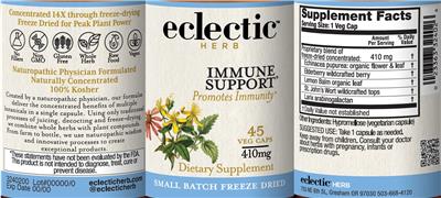 Immune Support 410 mg label