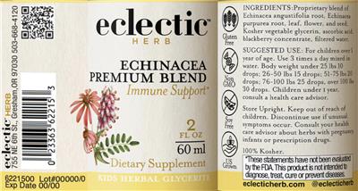 Echinacea Premium Blend label