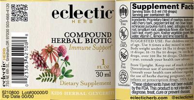 Compound Herbal Biotic label