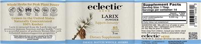Larix Powder label