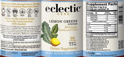 Lemon Greens label