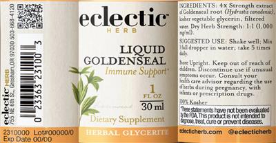 Liquid Goldendseal label