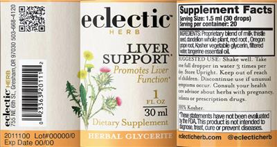 Liver Support label