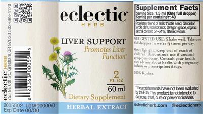 Liver Support label