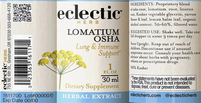 Lomatium Osha label