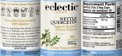Nettles Quercetin 350 mg label