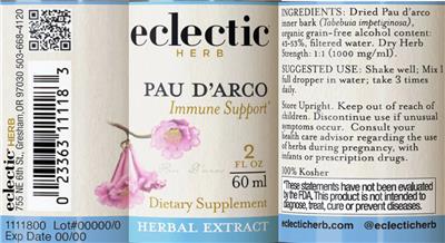 Pau D'Arco label