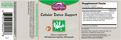 Cellular Detox Support label