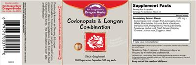 Codonopsis & Longan Combination label